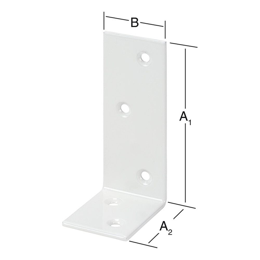 VINKEL VORMANN 120X80MM HVIT