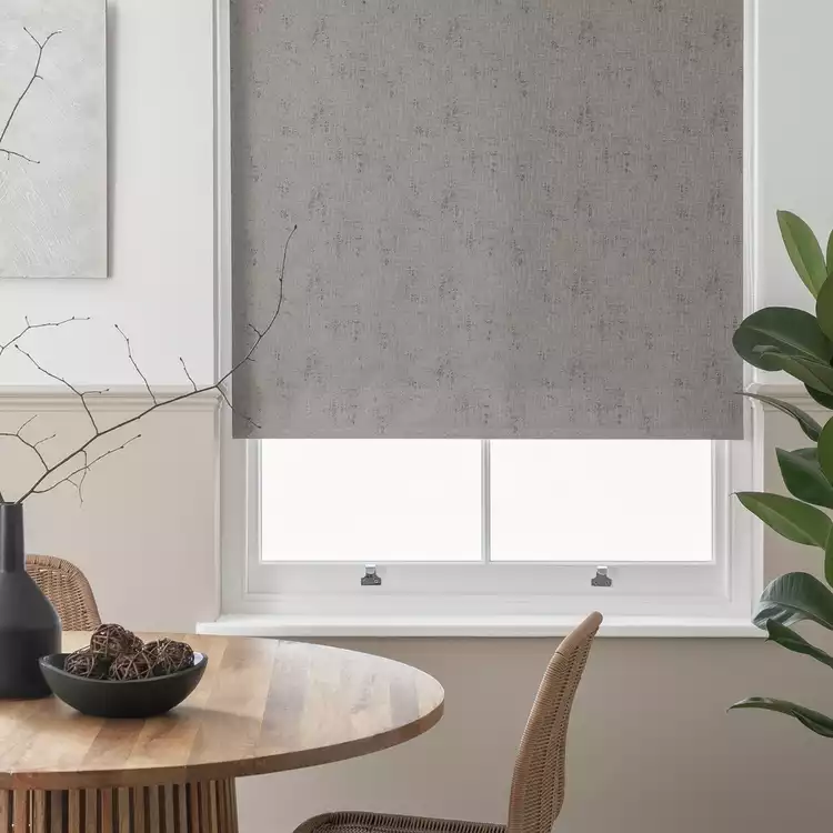Habitat Mottled Blackout Grey Roller Blind - 90cm