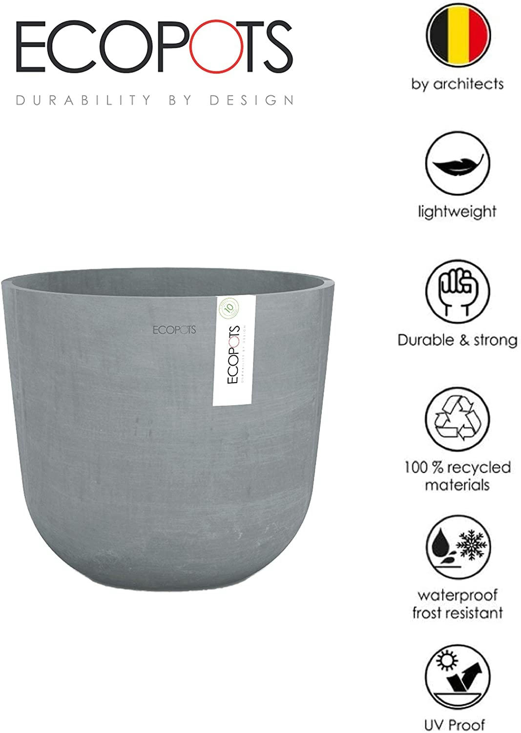 - Plante d'intérieur - Plamier Kentia de 90cm en pot bleu gris