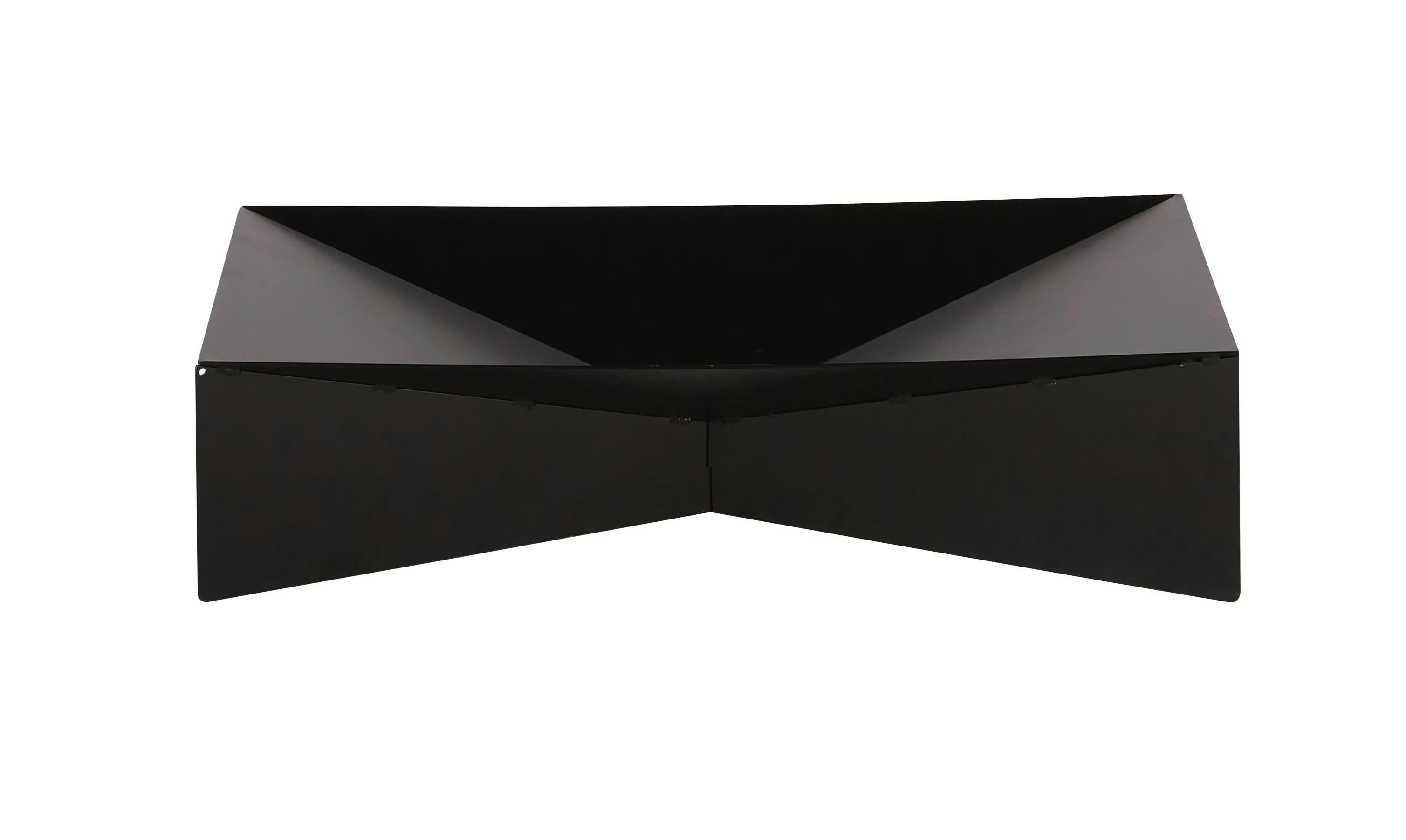 LOUANE - Brasero de jardin en fer recyclé gris anthracite