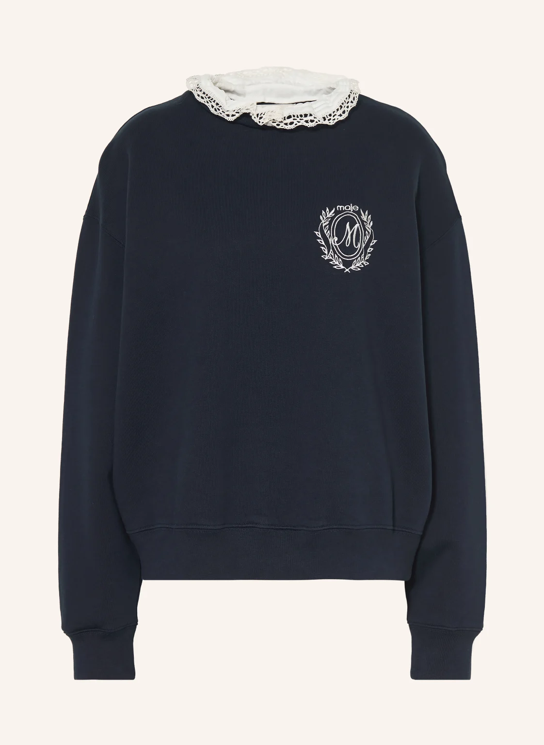 maje Sweatshirt mit abnehmbarem Kragen