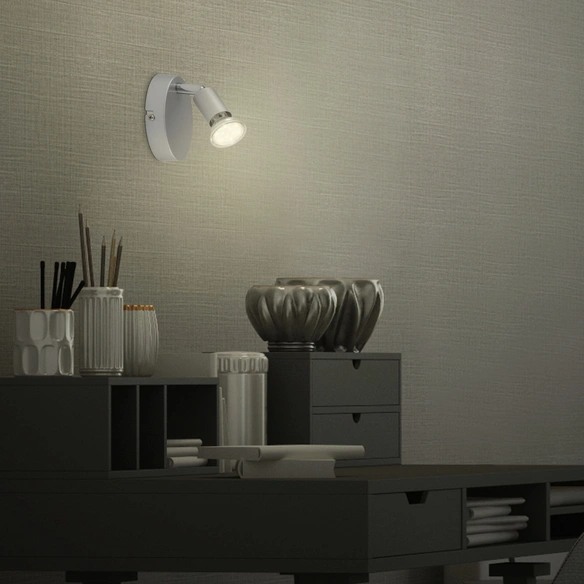 LED-Wandleuchte »RAY«, Länge: 10,5 cm, Höhe: 8 cm, titanfarben