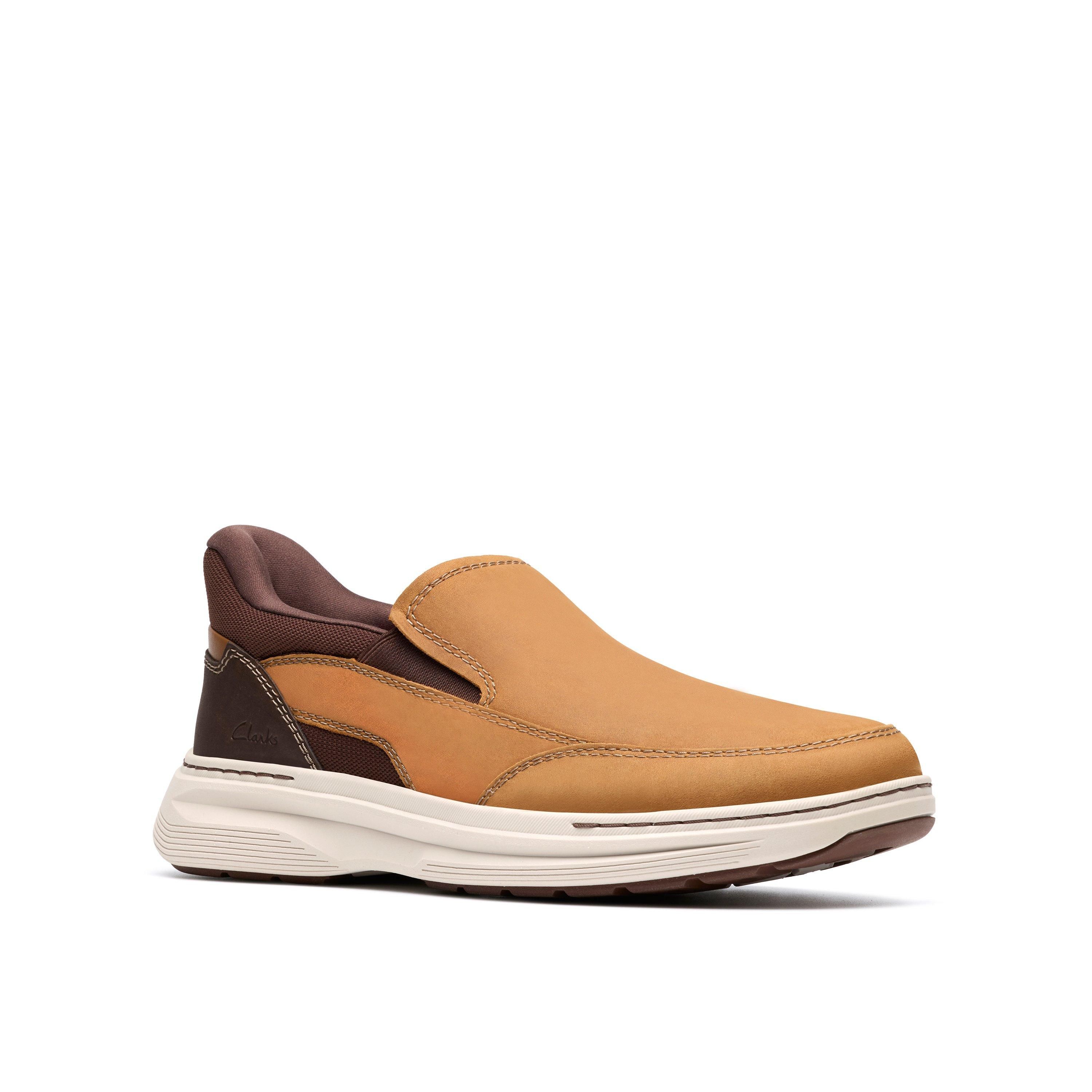 Clarks Craftwell Step Light Brown Leather Slip Ons