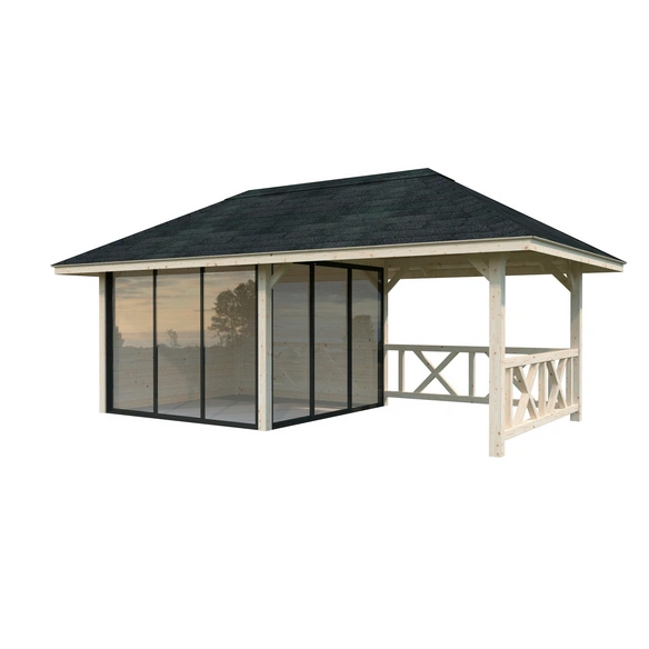 Pavillon »Bianca Set 203 Slide«, BxHxT: 588 x 319 x 300 cm, Braun