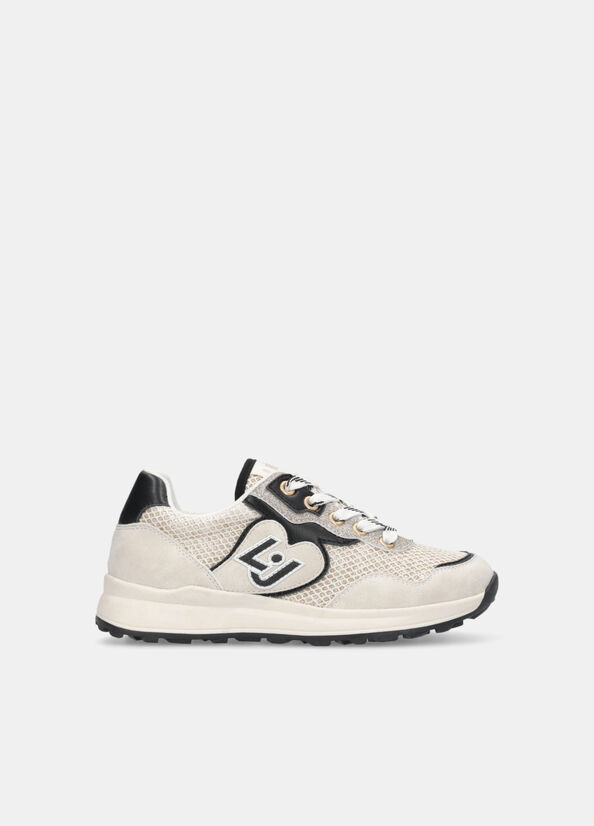 Sneakers in glitter mesh