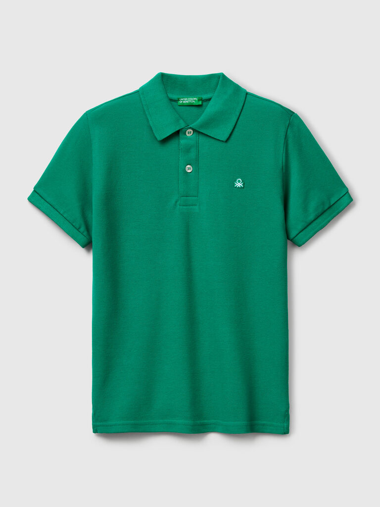 Slim fit polo in pure cotton