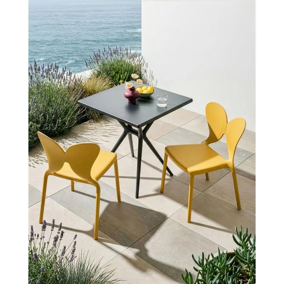 LARISSA - Tuinstoel set van 2 - Geel - Kunststof