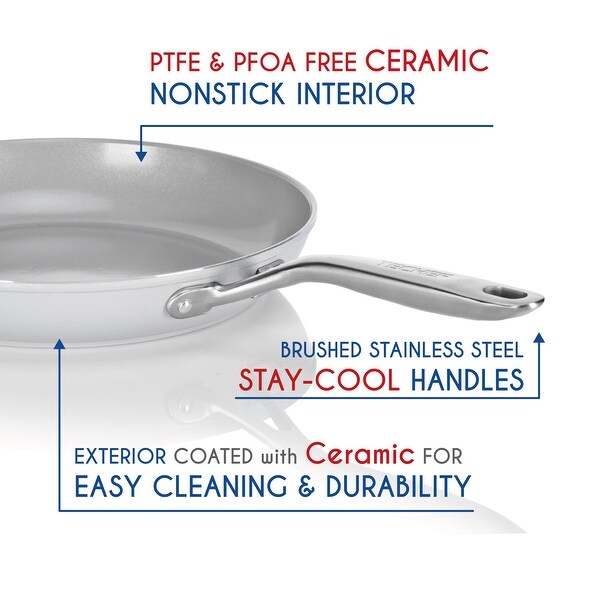 TECHEF CeraTerra - 12 Inch Frying Pan with Cover
