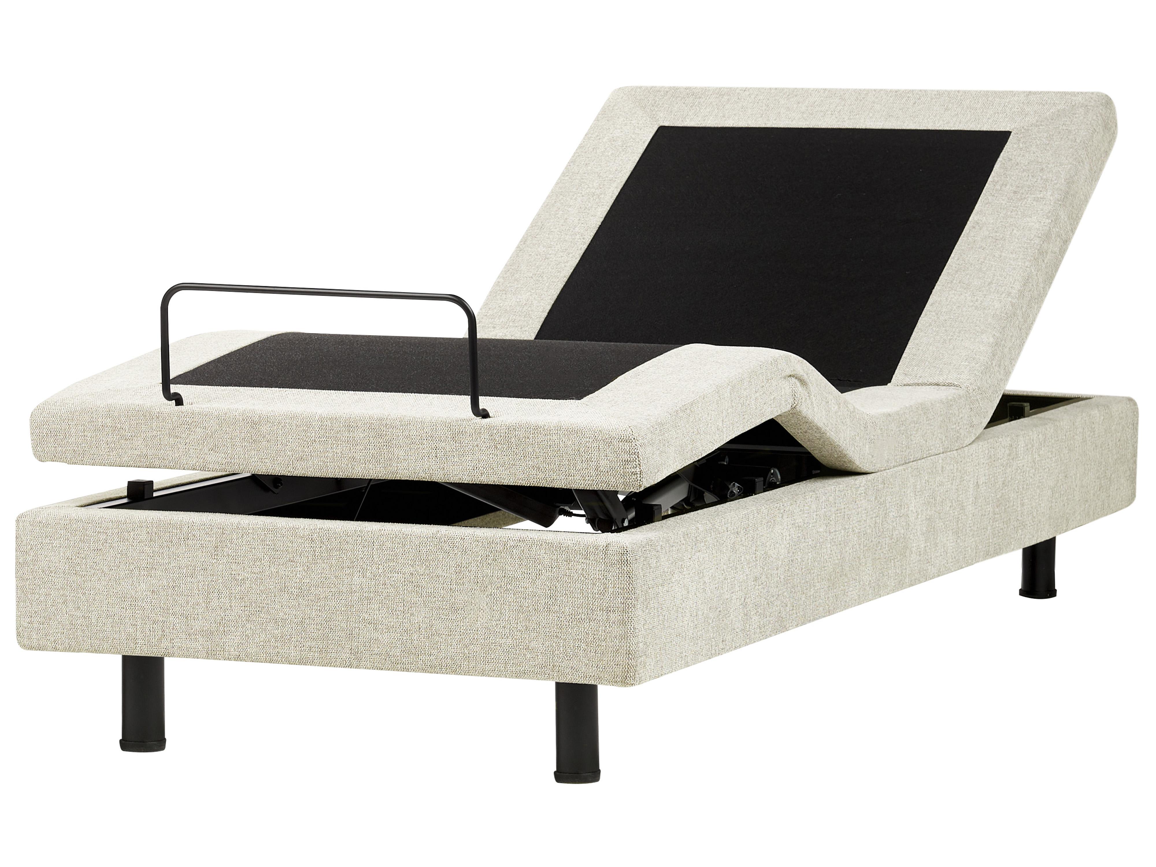 Adjustable Bed without Headboard Fabric CASTELLAN 90 x 200 cm (EU Single) Beige
