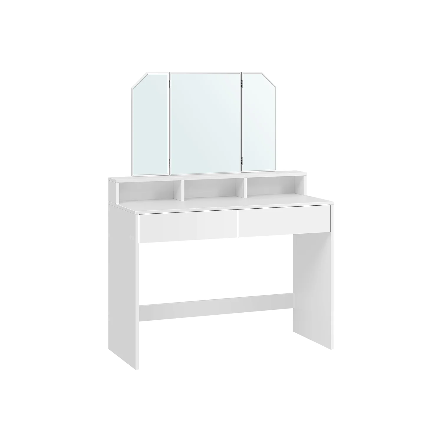 Coiffeuse avec miroir triple pliable