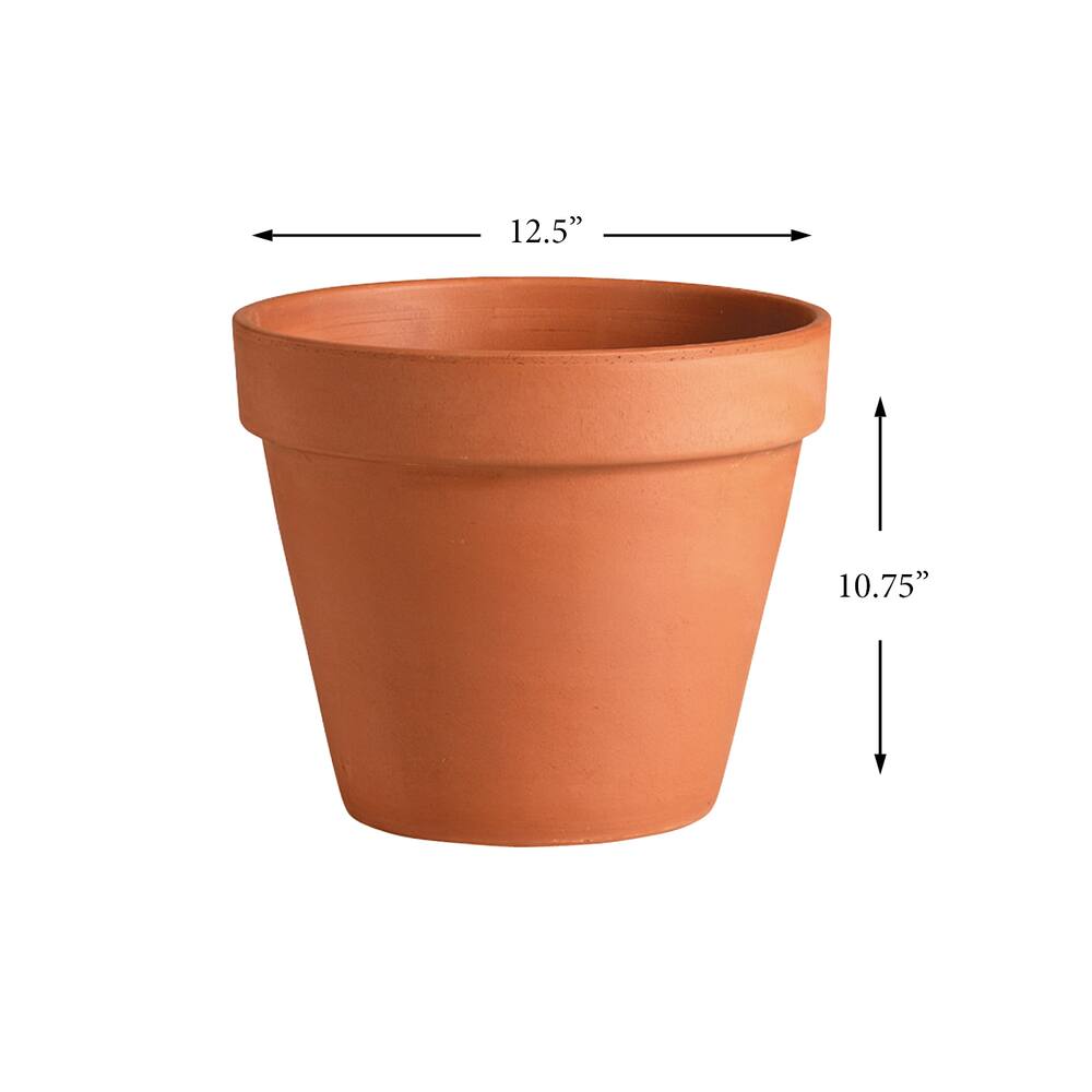 Deroma Clay Terra Cotta Planter Pot, 100% Natural, Brown