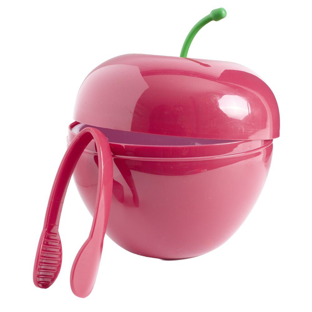 Seau à glaçons forme fruit en plastique avec pince Ø16xH15,5cm (3 modèles)