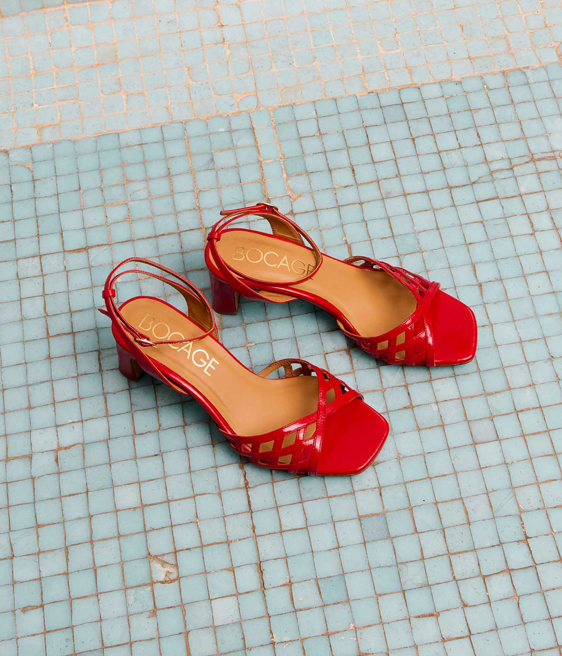 Sandale Hanae coquelicot