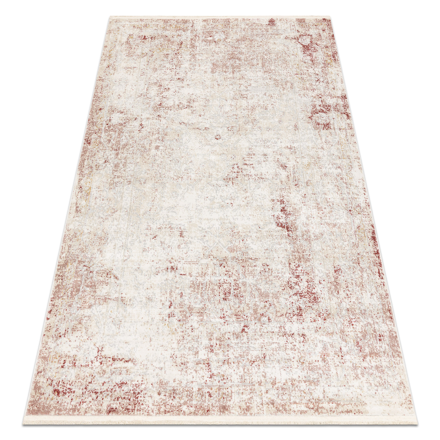 Dywan DISTIN 0828A różowy / pudrowy / biały nowoczesny - 80x150 cm