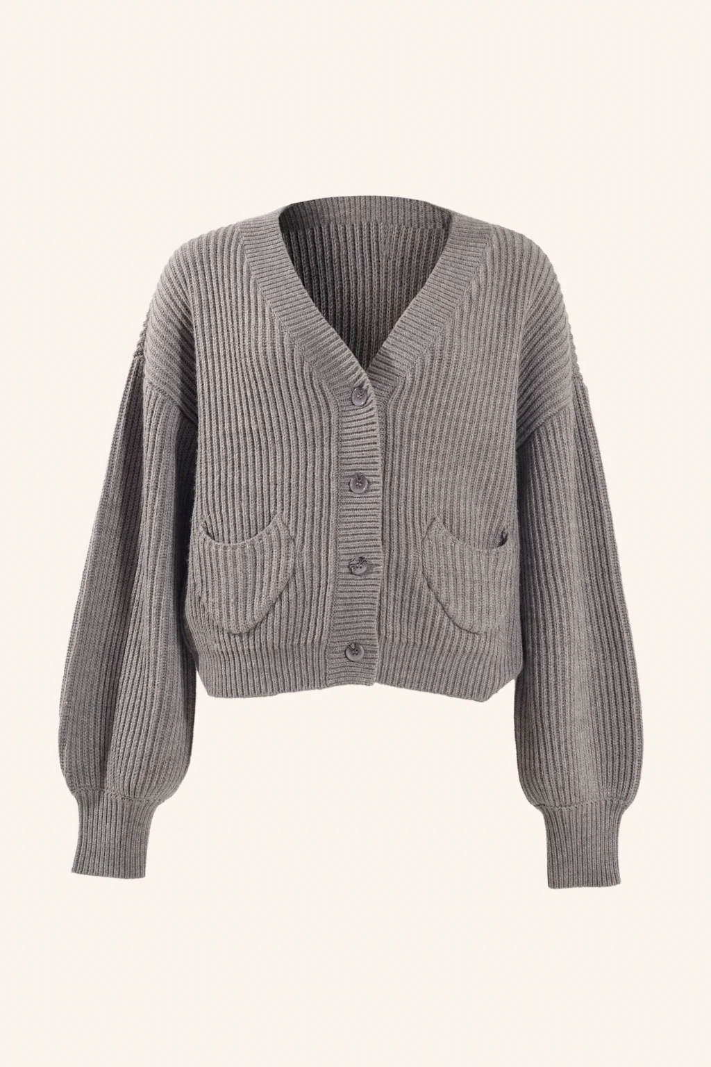 ADLYSH Jacke RIPPSTRICK CARDIGAN MIT WOLLE