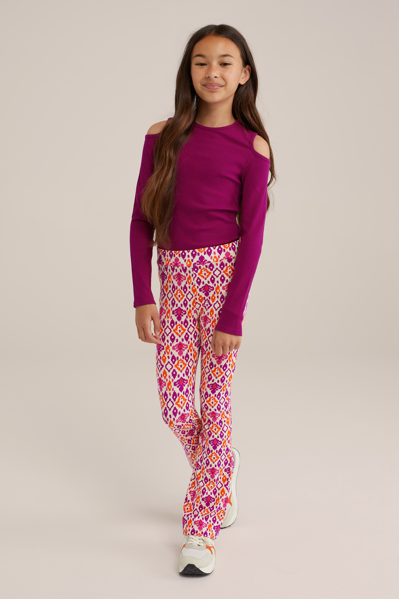 Meisjes flared legging met print