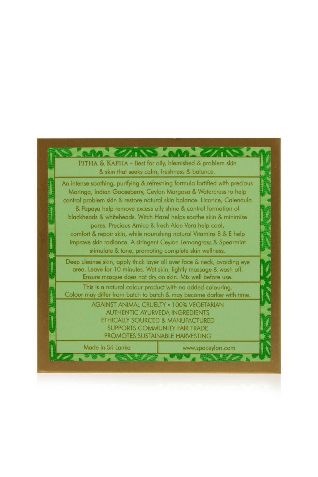 Spa Ceylon Skin Balance - Moringa Herb Clarifying Clay Masque 100g