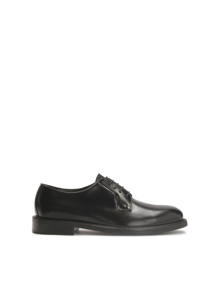 Business black leather shoes