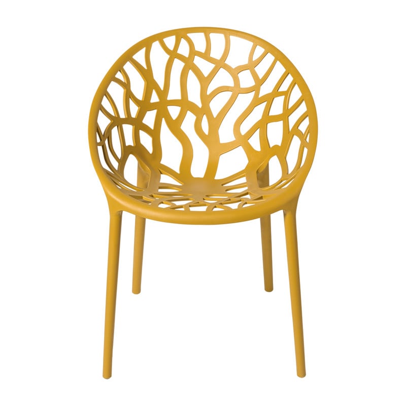Stapelbare tuinstoel Palma - geel - 78.5x58x59.5 cm
