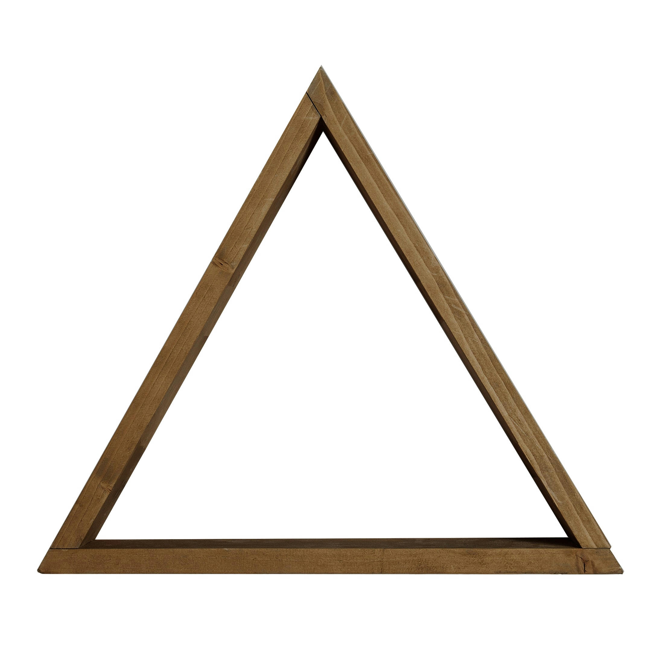 TRIANGLE - Etagère triangulaire en bois d'épicéa de couleur marron 60 cm