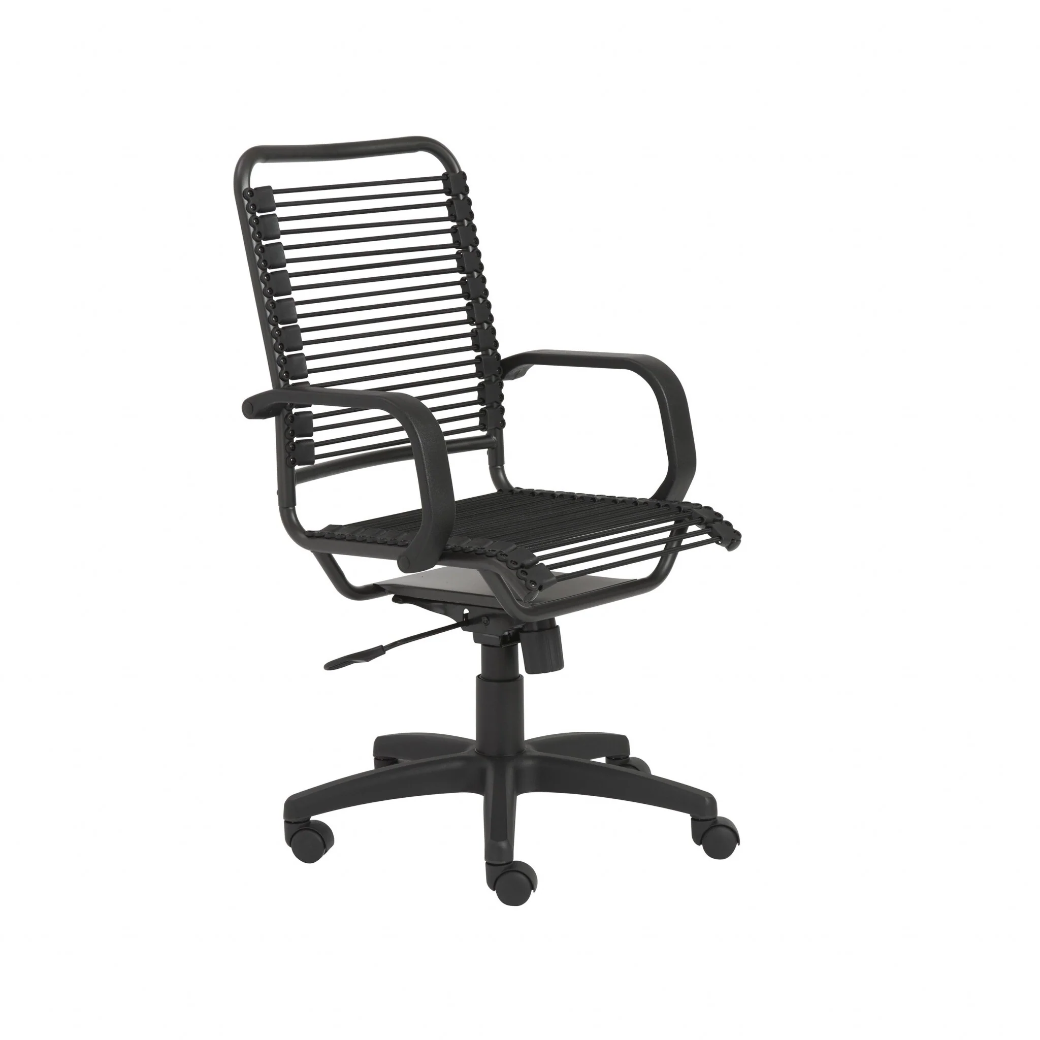 43 Black and Black Round Bungee Cord High Back Office Chair