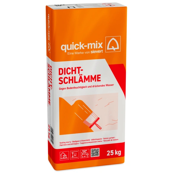 Dichtschlämme, zum Abdichten von Bauwerken, für außen und innen