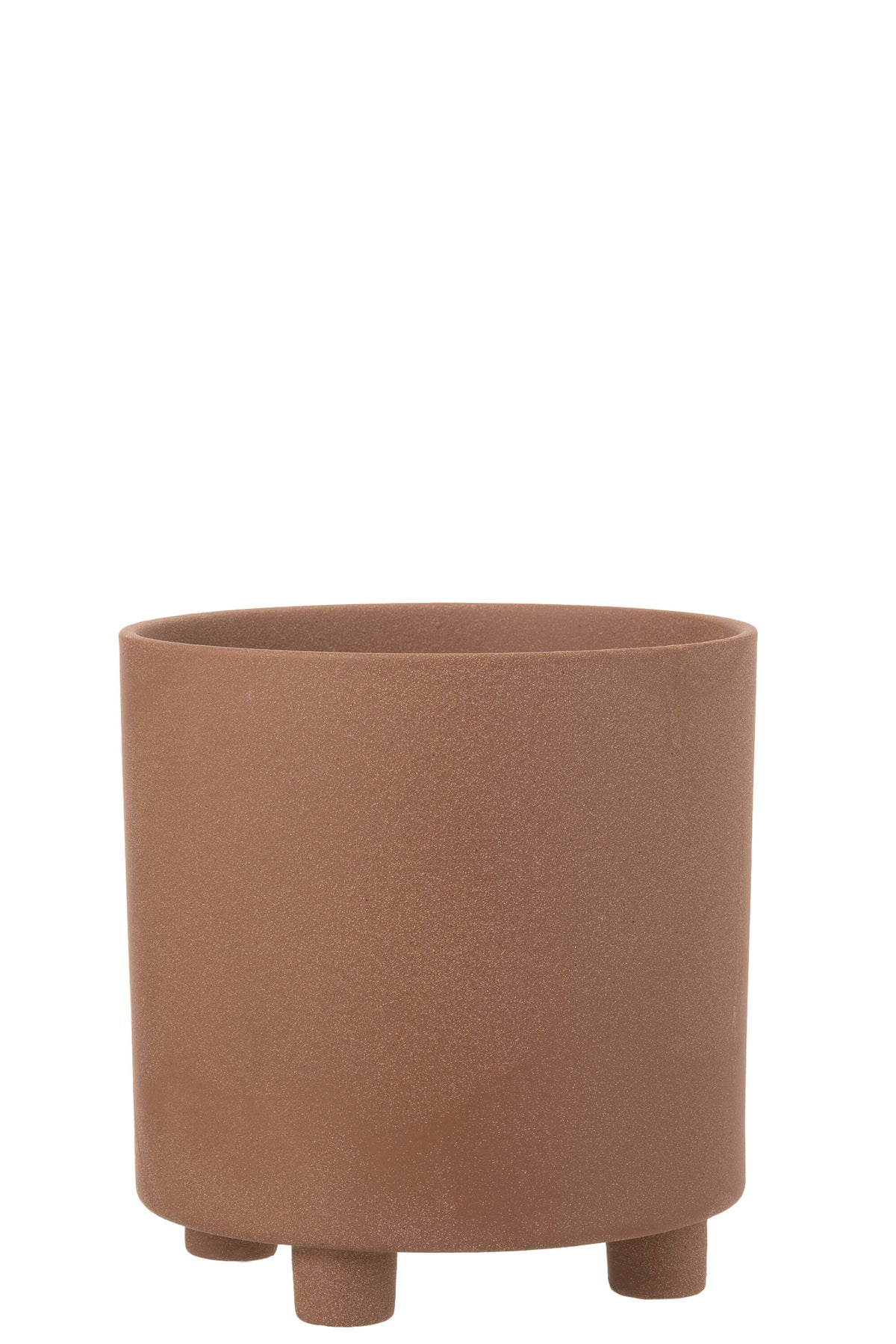 J-Line bloempot Thibault - keramiek - bruin - large - Ø 26.5 cm