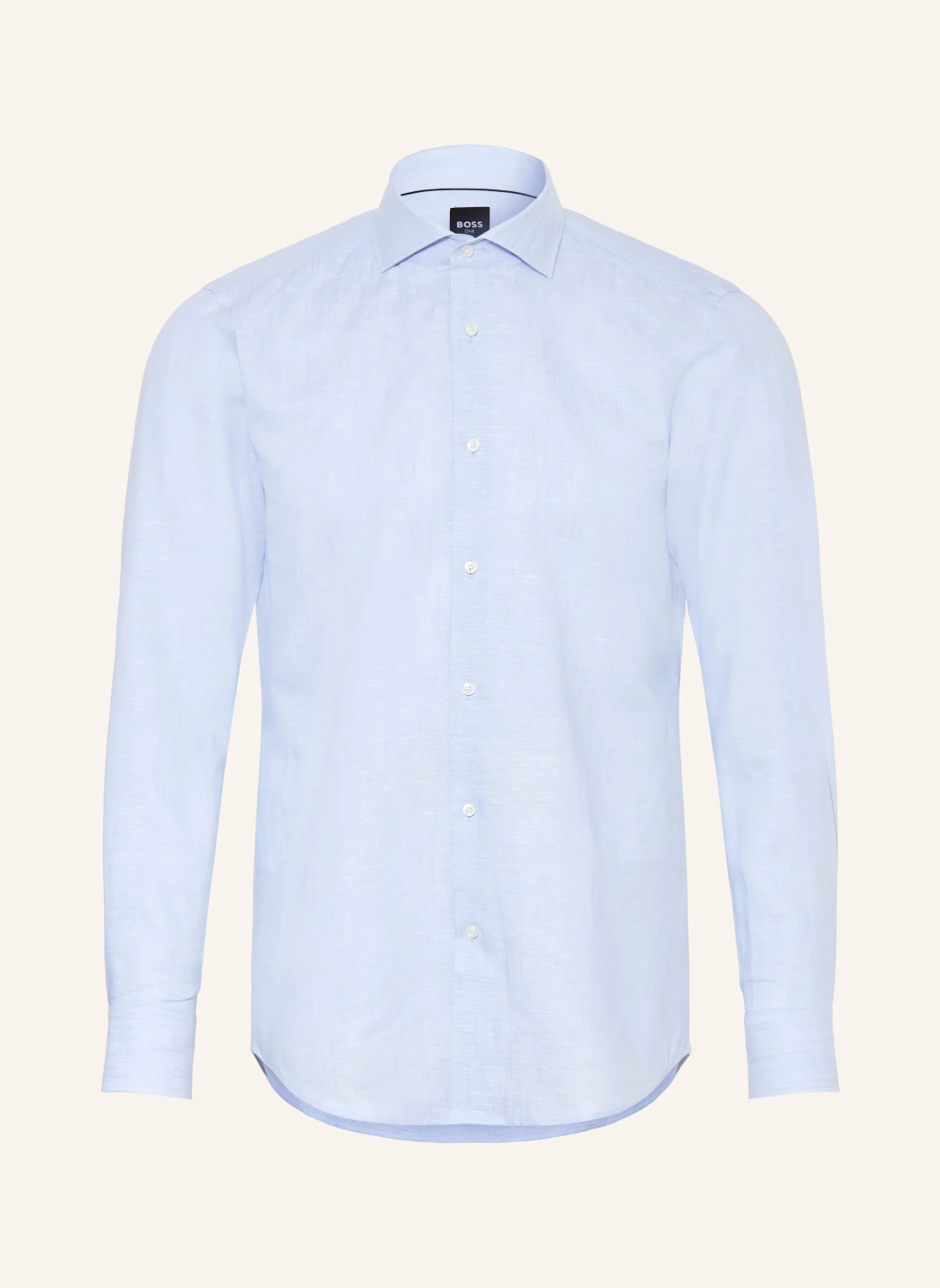 BOSS Hemd HANK Slim Fit mit Leinen