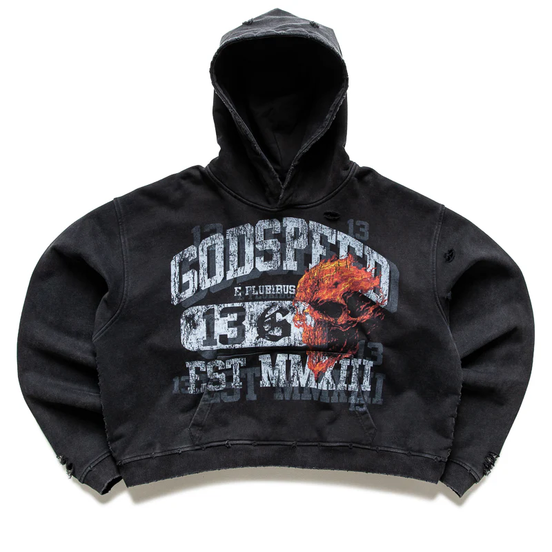 Godspeed New York Seeing Double Hoodie - Black Wash