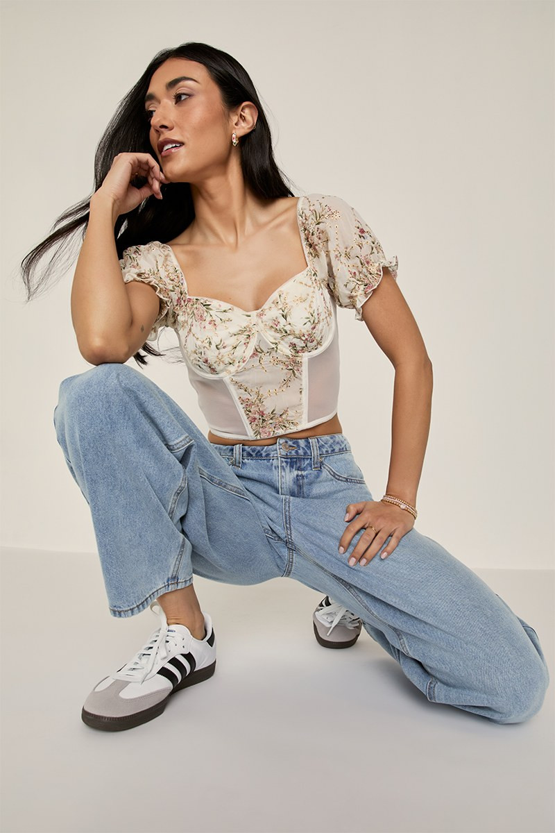 Anna Floral Corset Top