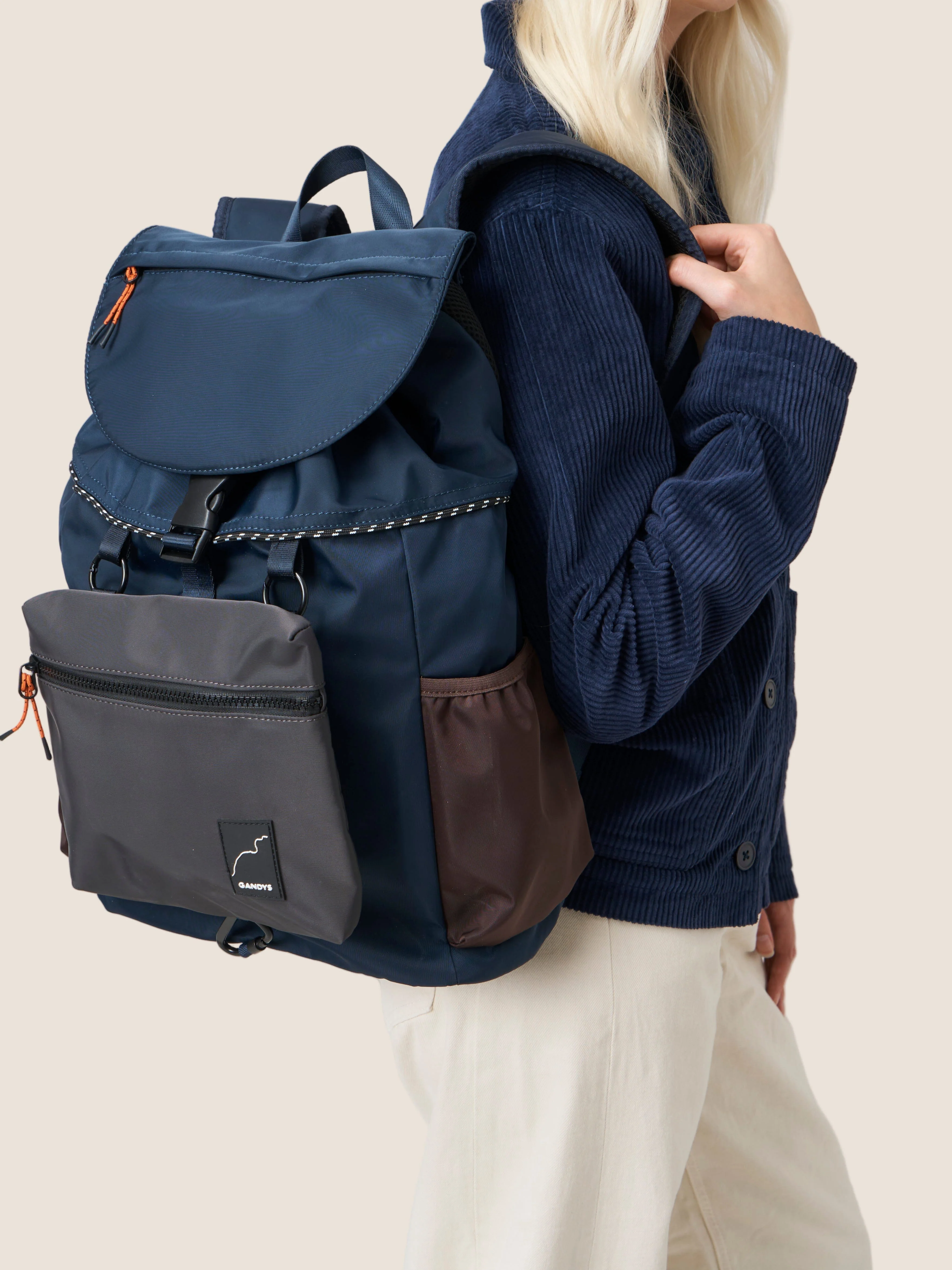 Urban Trek Recycled Modular 3 in 1 Backpack in Navy