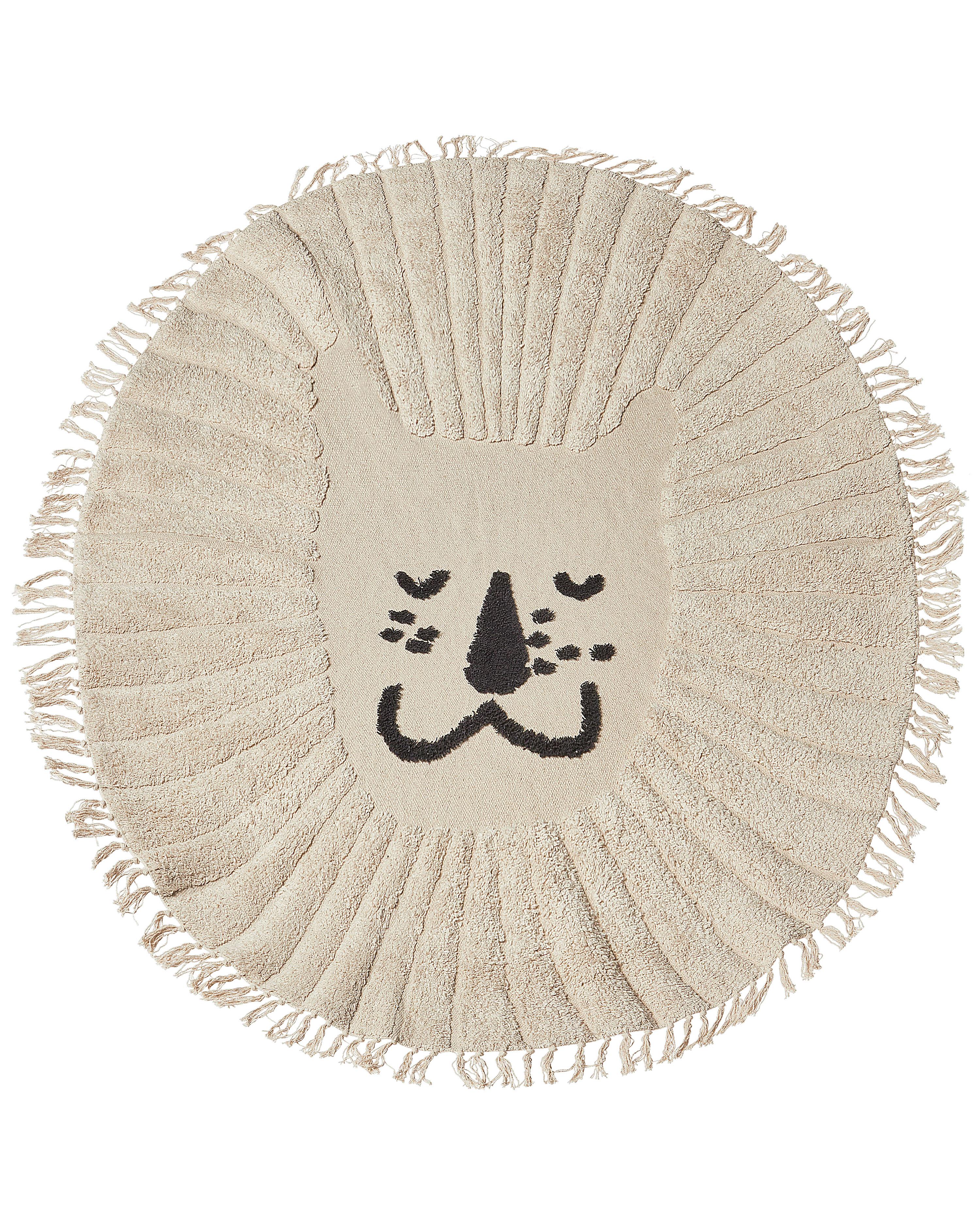 Kids Rug BADHANI Beige ? 140 cm Cotton
