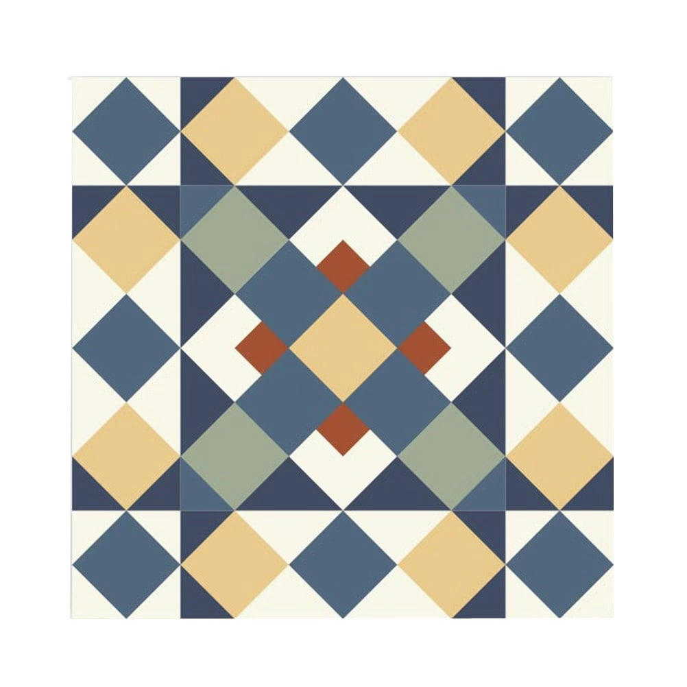 CARREAUX - 6 stickers à carreaux de ciment 15x15cm