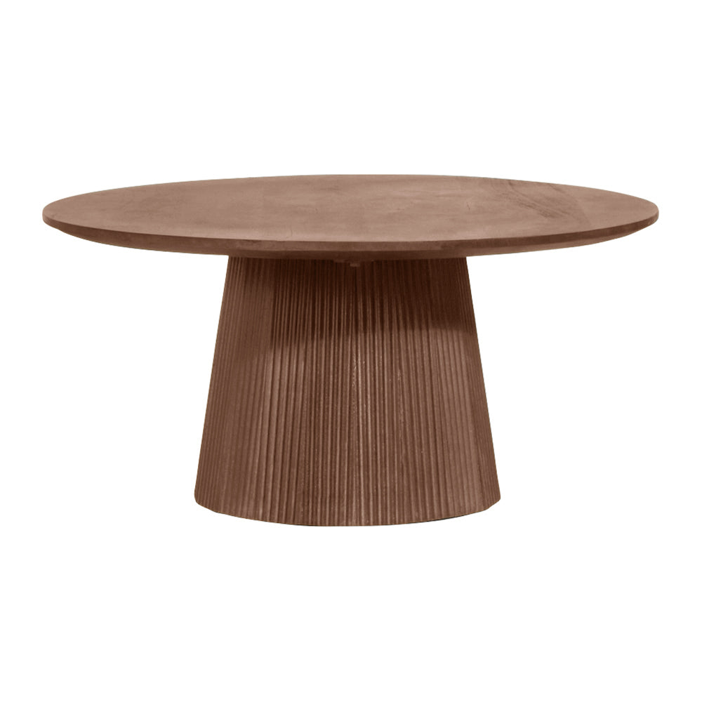 by fonQ Grand Bijzettafel Tabacco Mangohout - Ø 80 cm