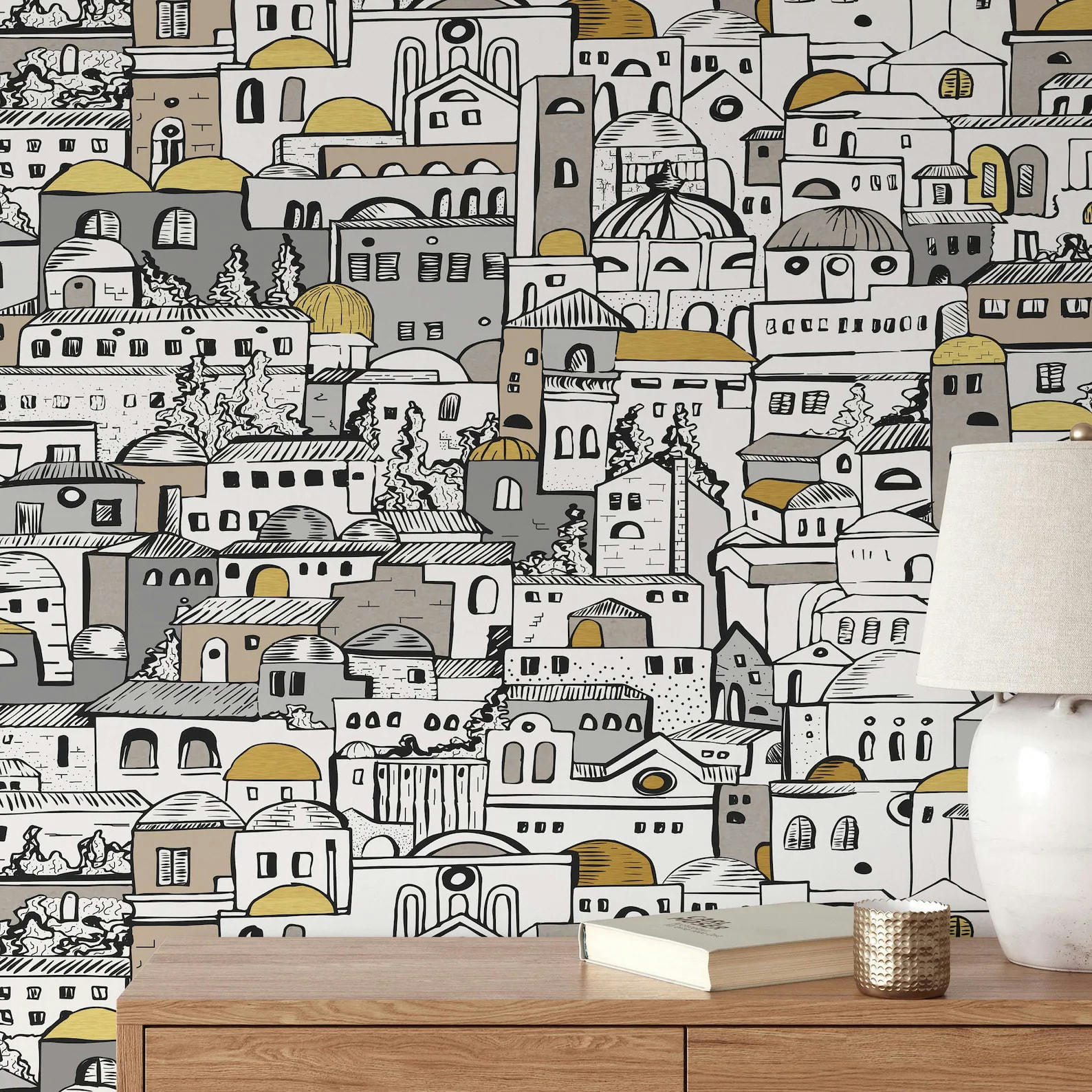 VINTAGE - Papier Peint Paysage Rural 250x200 cm