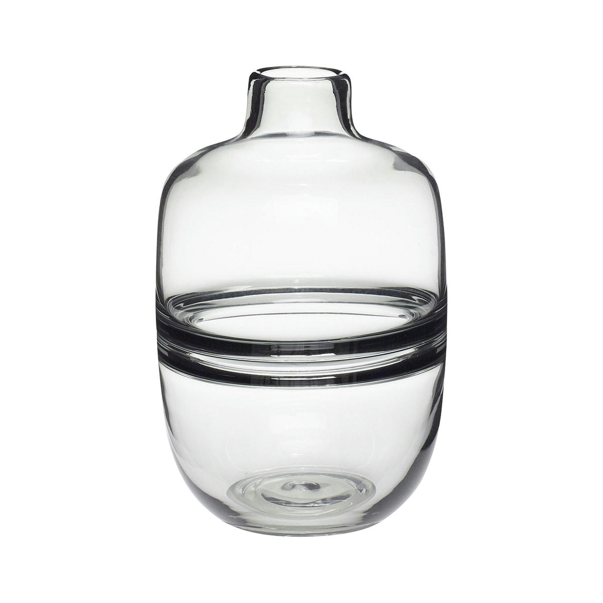 TRUE - Vase en verre fumé gris H19
