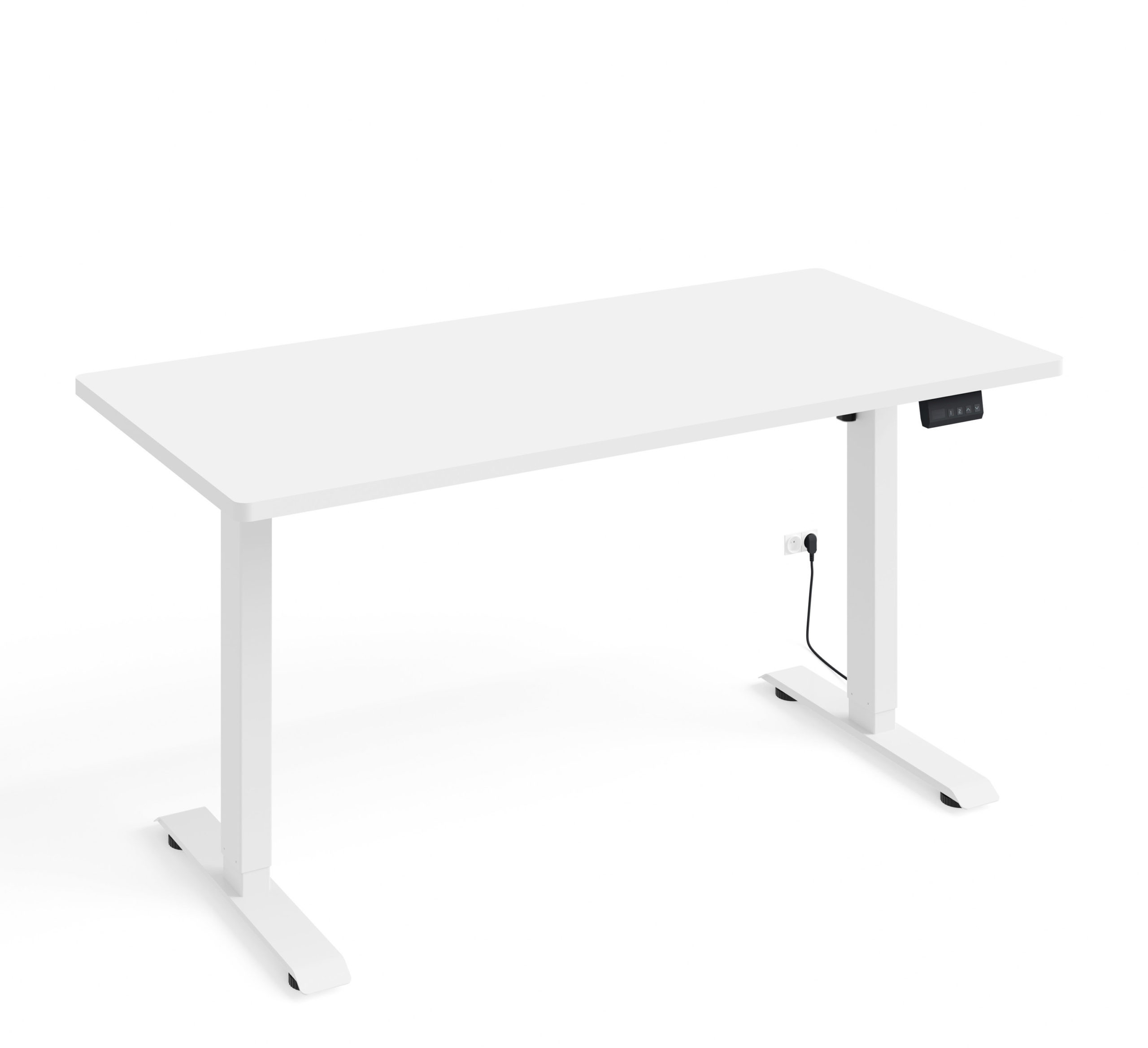Biurko elektryczne BIMOTION 1S z regulacją 140x70x3,2 cm biały