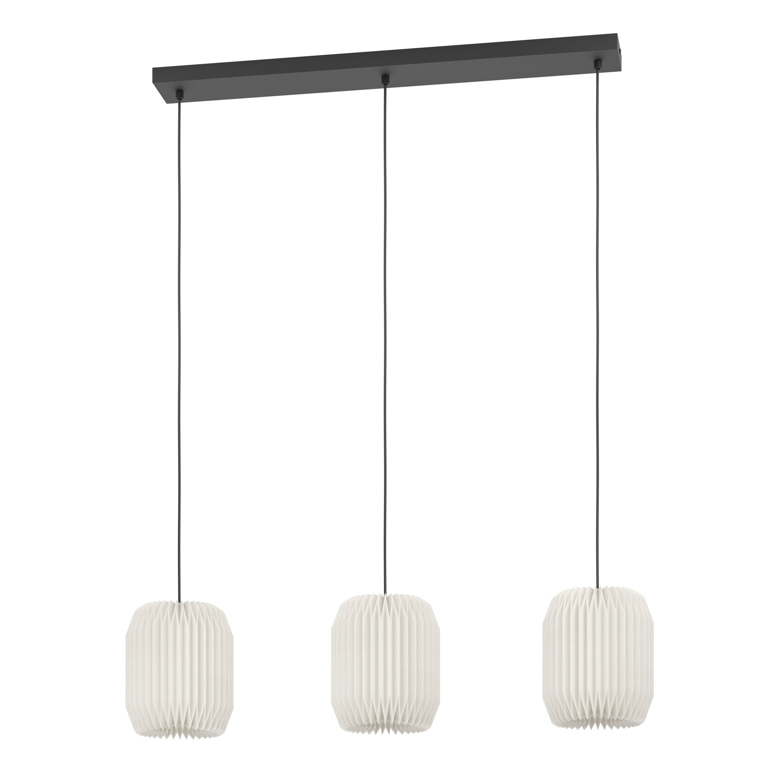 EGLO hanglamp Belgrave - e27 - 88 cm - zwart/wit - papier