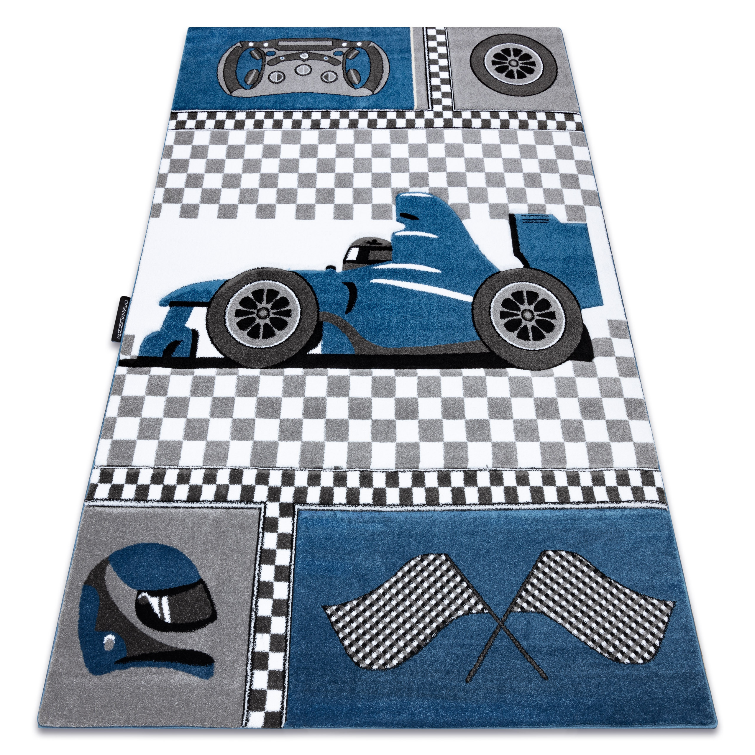 Dywan PETIT RACE WYŚCIGÓWKA FORMUŁA 1 AUTO niebieski 180x270 cm