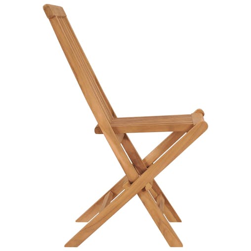 NNEVL Folding Garden Chairs 8 pcs Solid Wood Teak