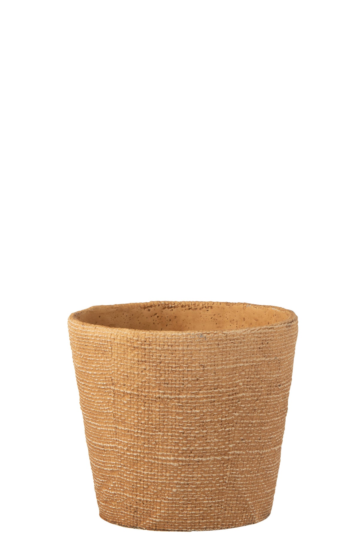 J-Line bloempot Bistro - cement - naturel - large - Ø 19 cm