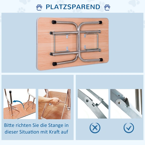 Trimmtisch, schwarz/weiss, BxHxL: 170 x 107 x 107 cm
