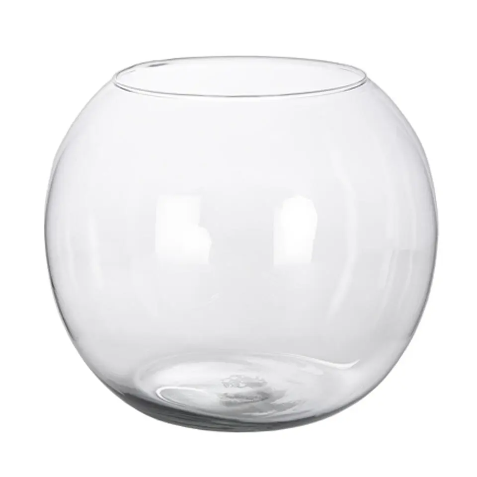 Alessandro Bol vaas/decoreer vaas - transparant - glas - 35 x 29 cm