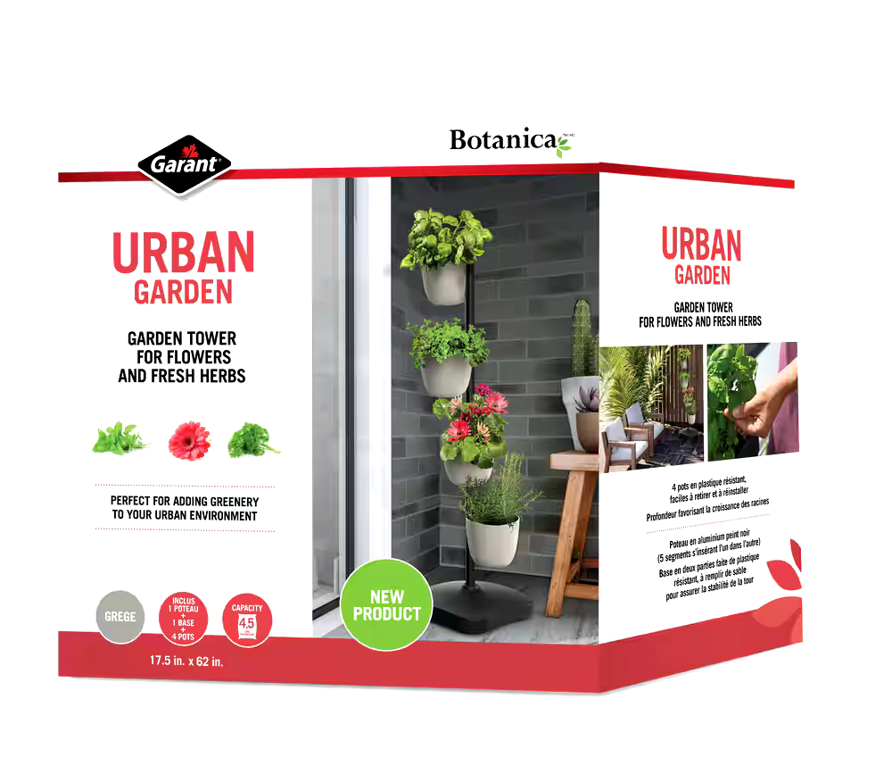 Botanica Garant Indoor & Outdoor Urban Garden Tower Vertical Planter, 5-pc