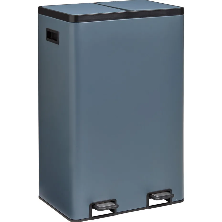 Kwantum Afvalbakken | Pedaalemmer Duo 60 Liter  LichtGrijs