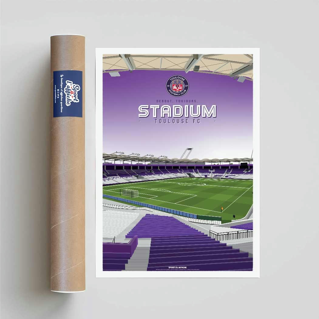 FOOTBALL - Affiche Foot - Toulouse FC - Stadium 40x60 cm