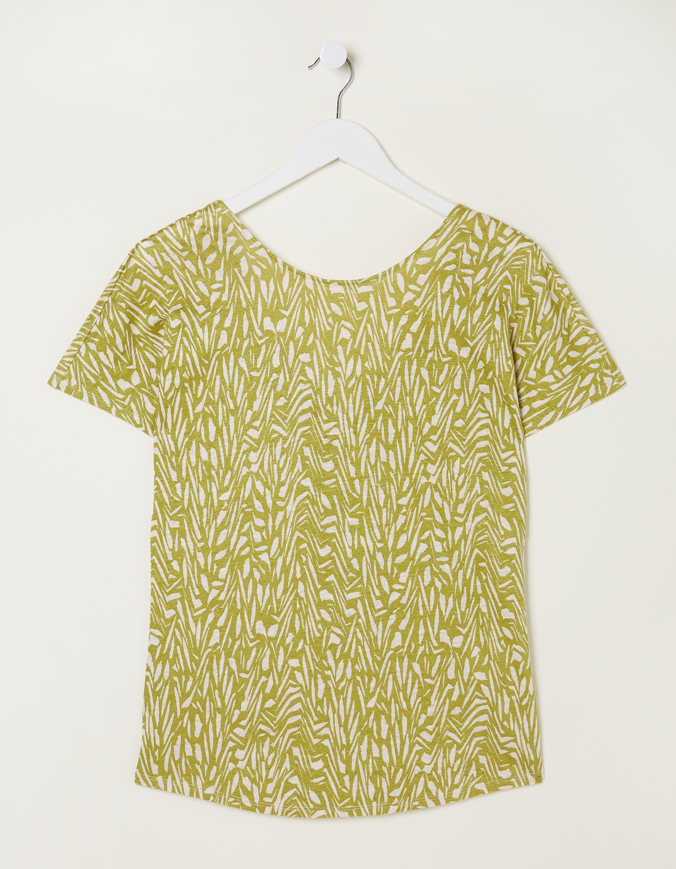 Tie Back Paint Linen T-Shirt