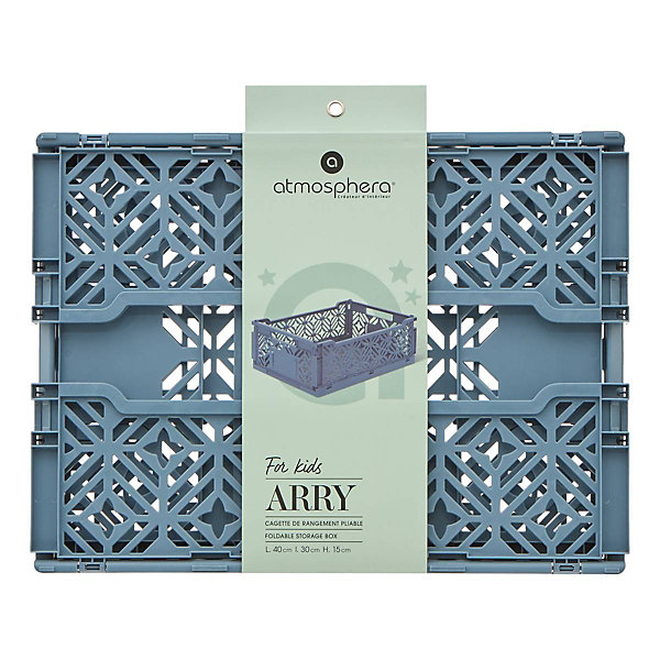 Cagette pliable Arry 40x30cm bleu - Atmosphera