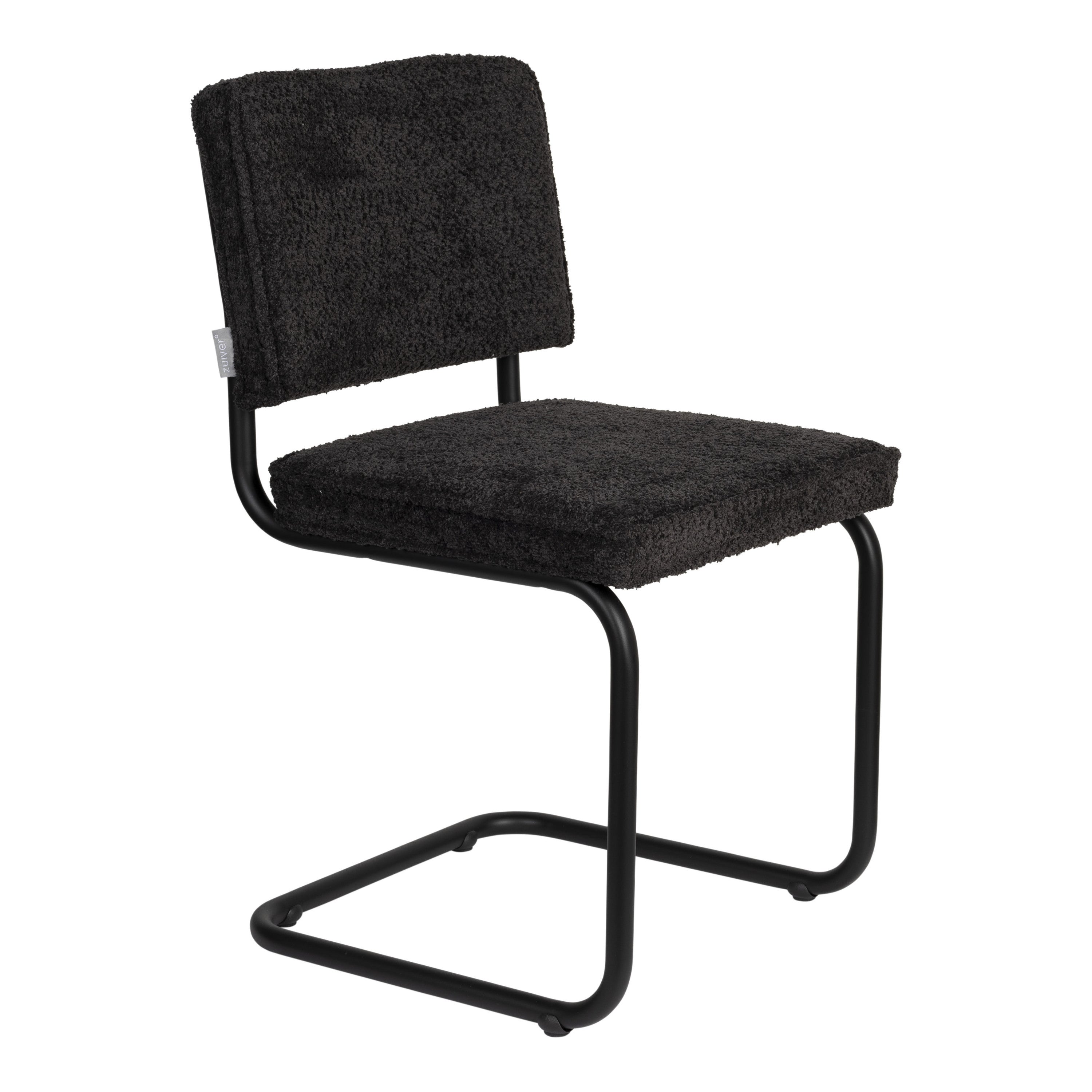 Zuiver Ridge Eetkamerstoel - Bouclé - Zwart