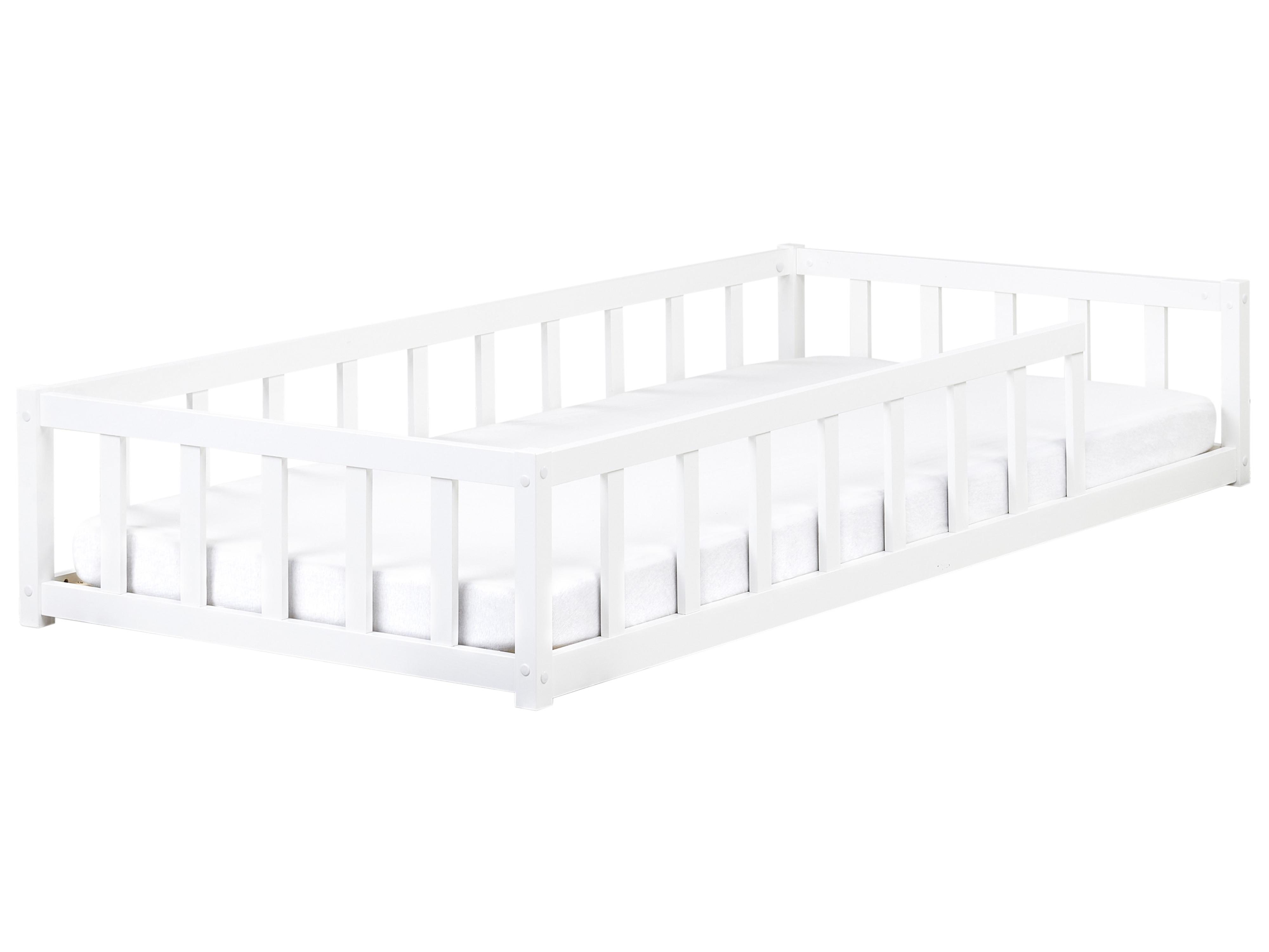 Kids Bed Pine Wood MEYMAC 90 x 200 cm (EU Single) White
